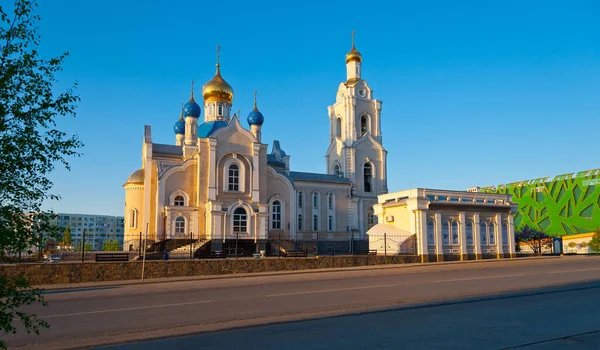 Isten Anyja Kazanyi Ikonjának Temploma Rosztov Don Napkelte — Stock Fotó