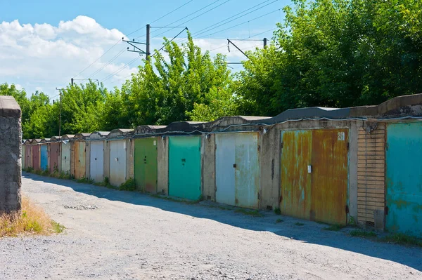 stock image Garages - car storage rooms.