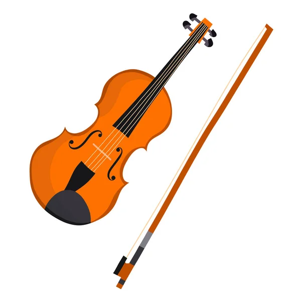 Flat Violin White Background — Stock Photo, Image