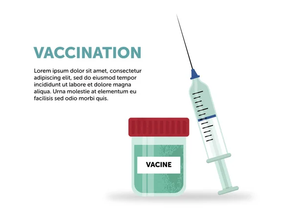 Vaccinvectorachtergrond Vaccinatie Concept Banner Templates Kan Gebruikt Worden Voor Achtergronden — Stockfoto