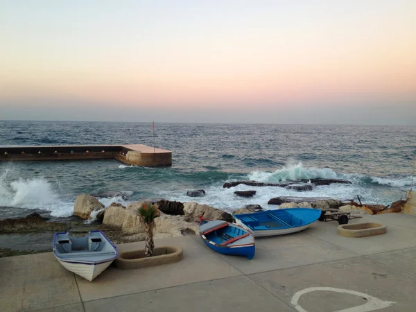 Rybářské čluny v Bejrútu, Libanon. — Stock fotografie