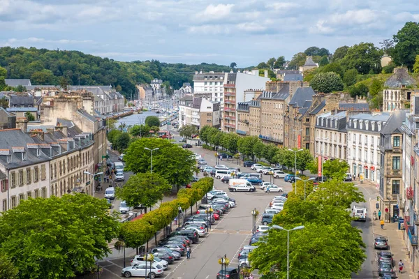 Morlaix Frankrijk Augustus 2019 Straat Het Historische Centrum Van Morlaix — Stockfoto