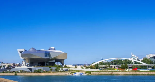 Lyon Franciaország 2019 Augusztus Musee Des Confluences Múzeum Pont Raymond Stock Fotó