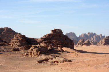 Çöl manzarası, Wadi Rum, Ürdün