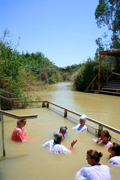 Vaftiz, kutsal Jordan nehir — Stok fotoğraf