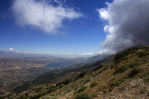 Libanonské krajina, údolí Biká údolí Bikáa drtivě zvítězily (Bela nad Svitavou), Baalbeck, Libanon — Stock fotografie