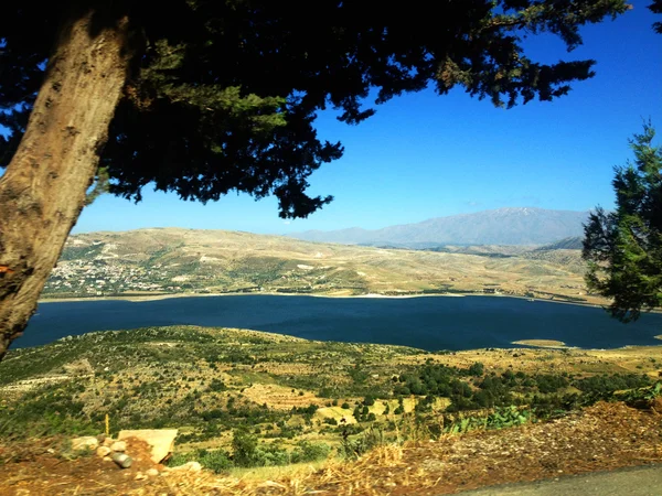 Paisagem libanesa, Bekaa Valley Beqaa (Bekaa) Valley, Baalbeck, Líbano — Fotografia de Stock