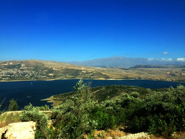 Libanonské krajina, údolí Biká údolí Bikáa drtivě zvítězily (Bela nad Svitavou), Baalbeck, Libanon — Stock fotografie