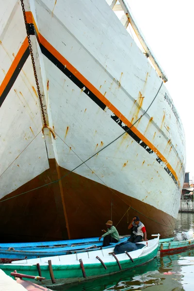 Jakarta, Endonezya ahşap yelkenli gemi — Stok fotoğraf