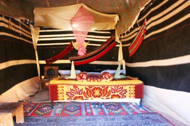 Bedouin camp in Wadi Rum clipart