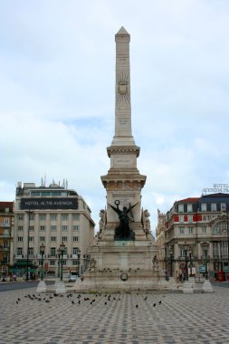 Praça dos Restauradores Lizbon merkezinde