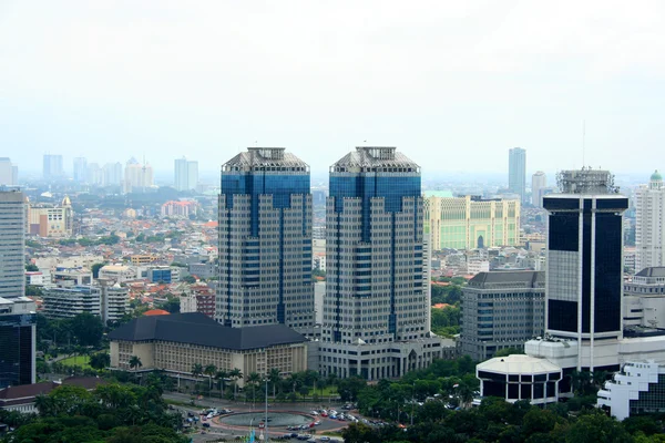 Panorama de Jakarta City en Indonésie — Photo