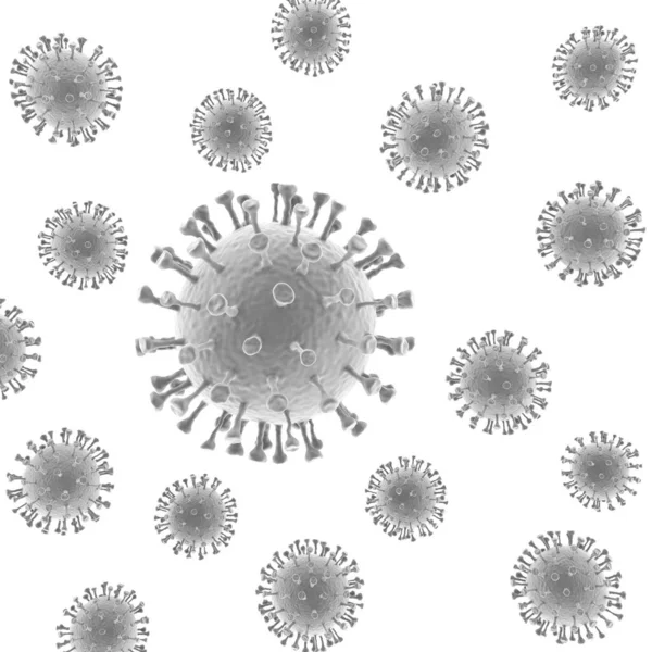Medicinsk Illustration Ett Coronavirus Covid — Stockfoto