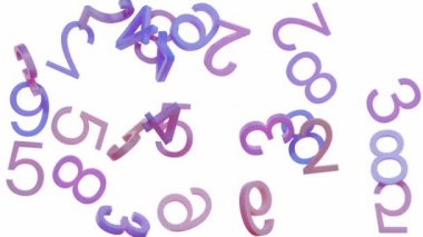 Beyaz arka planda yüzen rakamlar. Yapılandırılmış 3D şekillerin yükselişi. 