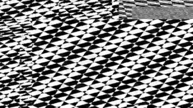 Çizgili kareler hiç bitmeyen bir döngü içinde titreşiyor. Optik model arka planı. Damalı doku canlandırması.