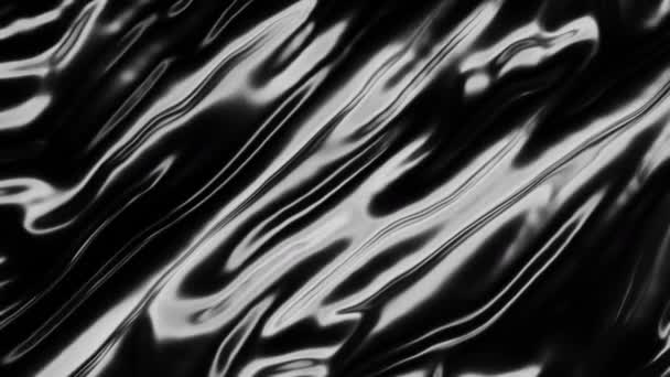 Deformare Materiei Lichide Animație Elastică Netedă Fundal Lucios Negru Metalic — Videoclip de stoc
