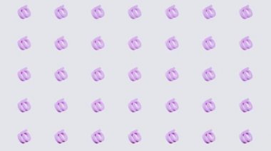 Gri arka planda yüzen harfler. 3d biçiminde döndürme. 