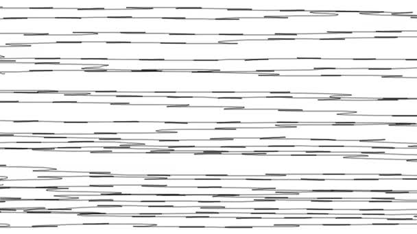 Black Strokes Flickering White Background Messy Shapes Animation — 비디오