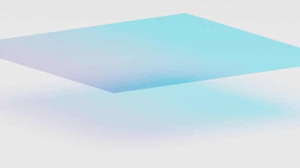 Rotation Flat Glass Shape Minimal Motion Design Rendered Object Animation — Stock Video