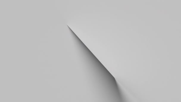 Shadow Edge Animation Rendered Geometric Shape Minimal Motion Design Gray — Stock Video