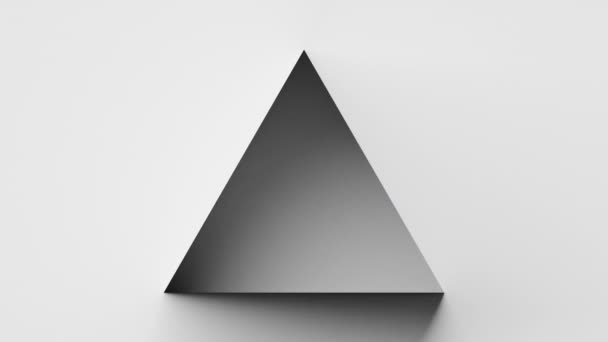 Shadow Edge Animation Rendered Geometric Shape Minimal Motion Design Gray — Stock Video