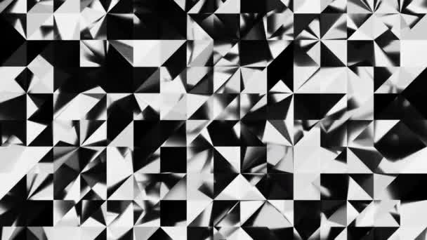 Gray Gradient Tiles Glossy Pattern Reflections Black Metallic Surface Background — Stock Video