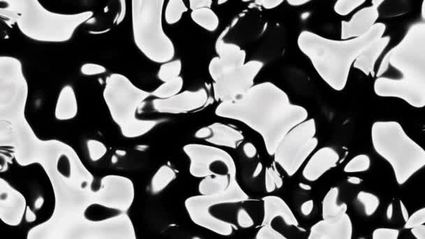 Render Liquid Deformation Smooth Elastic Shape Animation Glossy Metallic Background — Stock Video