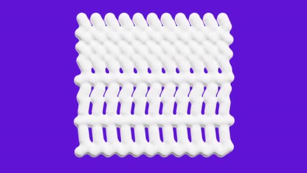 White Liquid Shapes Animation Color Background Render Pattern Deformation — Stock Video