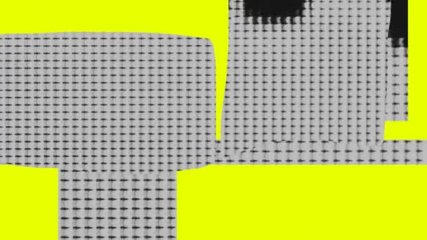 Véletlenszerű Kollázs Formák Neon Színű Háttér Absztrakt Villogó Látvány — Stock videók