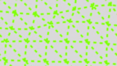 Soyut grafik ağ bozulması. Neon renkli desen. 2 boyutlu yüzey bozulmasının animasyonu. Asit- parlak şekiller görseller.