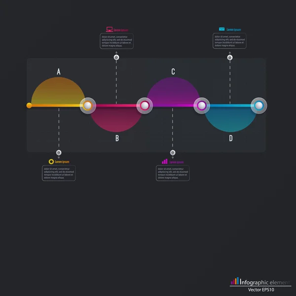 Modelo de infográfico vetorial . — Vetor de Stock