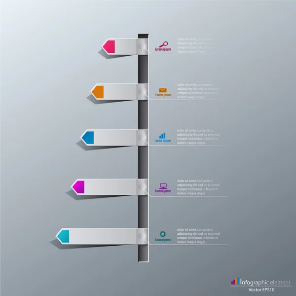 Modelo de infográfico vetorial — Vetor de Stock