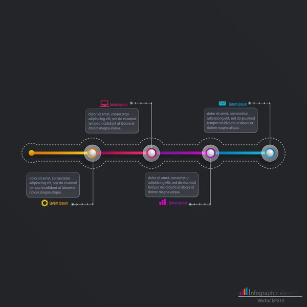 Modelo de infográfico vetorial . — Vetor de Stock