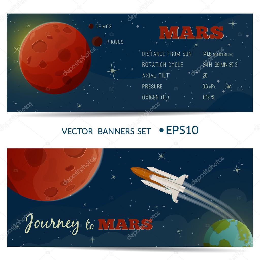 Journey to Mars. Vector illustration