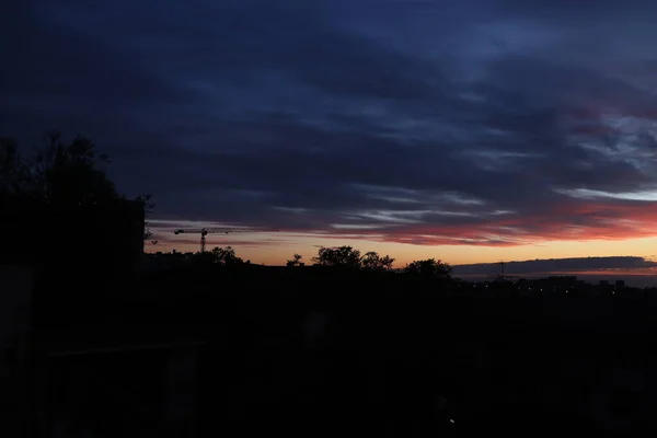 Sonnenuntergang Der Stadt — Stockfoto