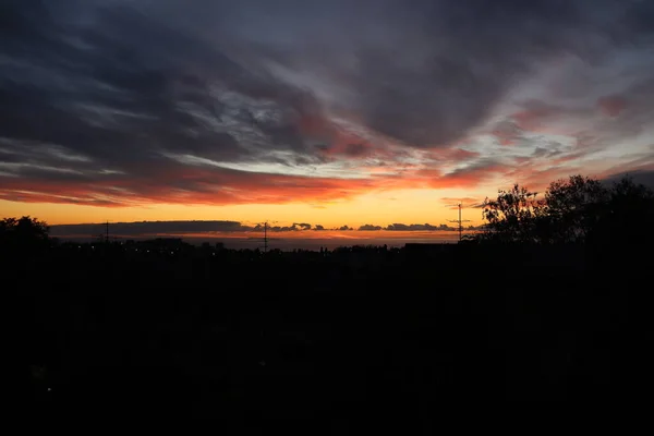 Zonsondergang Stad — Stockfoto