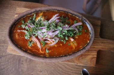 Gürcü Solyanka bir restoranda