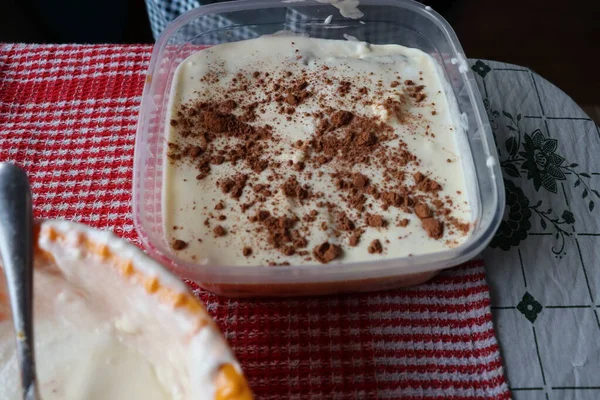 Cooking Tiramisu Home — Stock Photo, Image