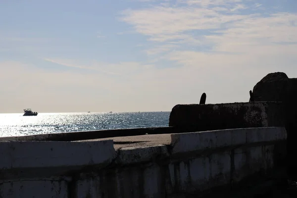 Puesta Sol Sobre Mar — Foto de Stock