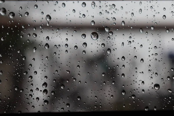Krople Deszczu Szybie Okna — Zdjęcie stockowe