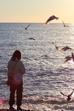 Denizin üzerinde gün batımı