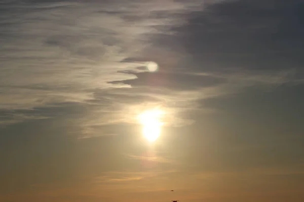 Puesta Sol Sobre Mar — Foto de Stock