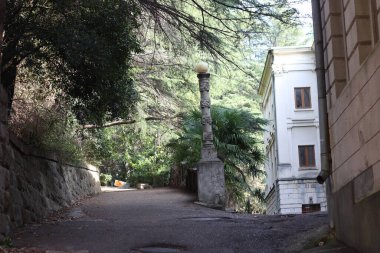 Terk edilmiş eski bir sanatoryum binası.