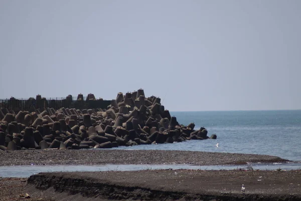 Wellenschutz Der Seebrücke — Stockfoto