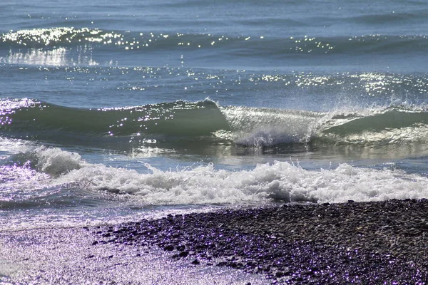 Welle Bricht Strand — Stockfoto