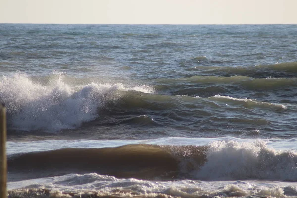 Vågor Stranden — Stockfoto