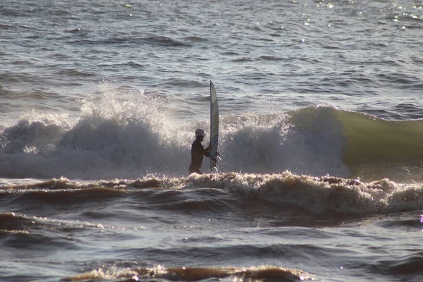 Surfista Praia — Fotografia de Stock