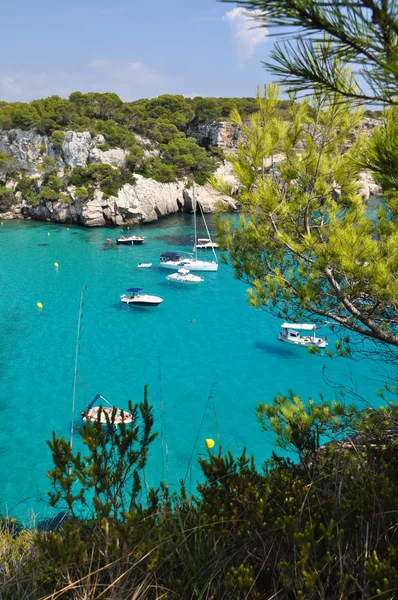 Menorca Baleár-sziget gyönyörű kilátással — Stock Fotó