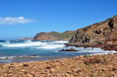 Menorca Island beach - Balear adaya İspanya inanılmaz yolculuk güzel görünümü