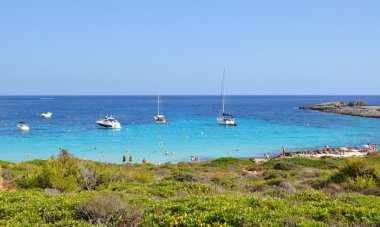 Menorca Island beach güzel görünümü